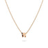Initials Brick Alphabet Letter Necklace Rose Gold Layered Steel Jewellery